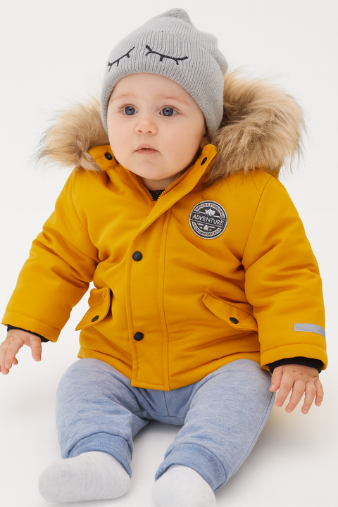 Sinsay Fox & Bunny Baby Boy Yellow Hooded Jacket | Sinsay In Lebanon