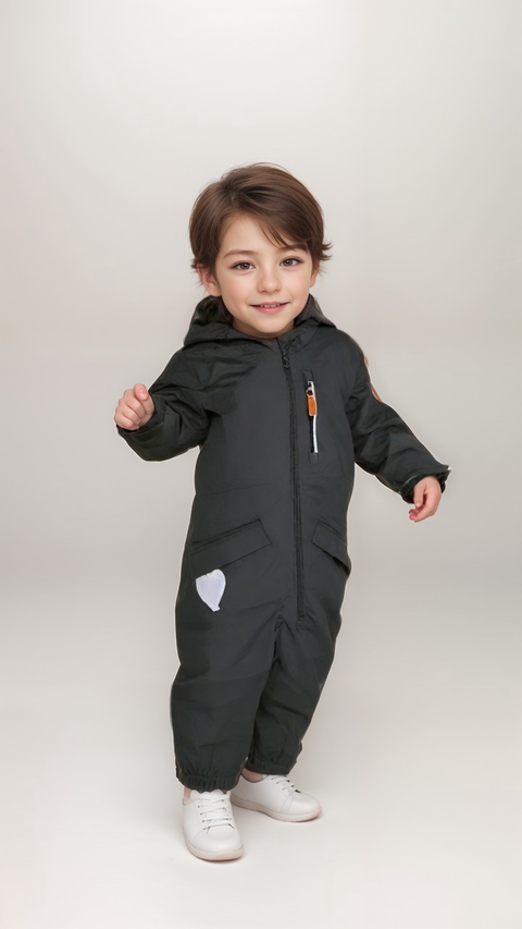 POMPdeLUX Baby Boy Dark Green Snowsuit |POMPdeLUX in Lebanon