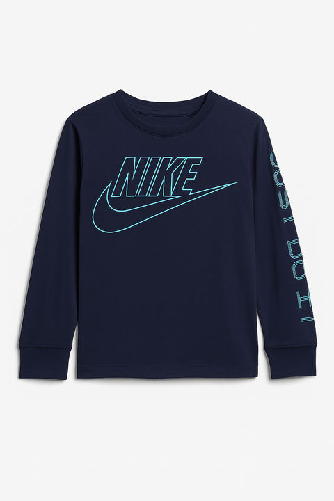Nike Boy's Navy Long Sleeve Logo Blouse |Nike In Lebanon