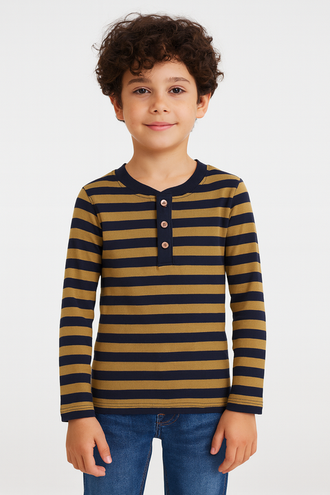 POMPdeLUX Boy's Multicolor Long Sleeve Blouse | POMPdeLUX in Lebanon