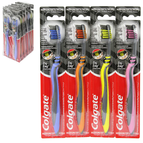 Colgate SOFT Zigzag Charcoal Toothbrush 12PCS