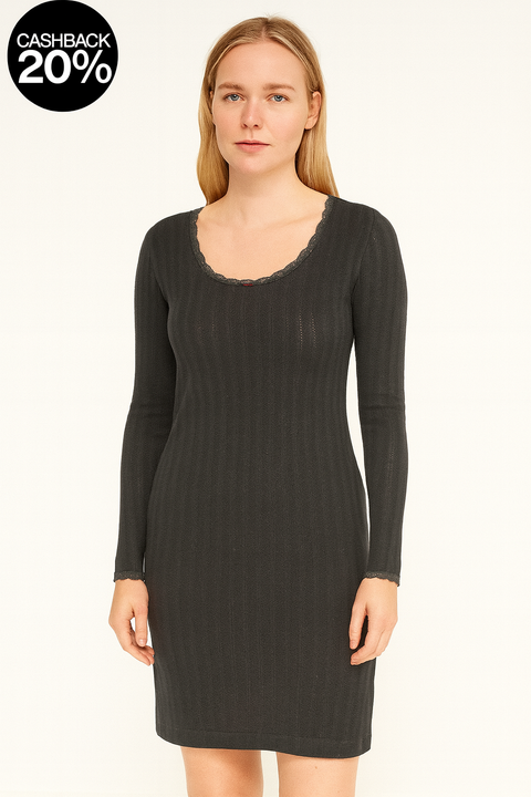 S.Oliver Women's Grey Long Sleeve Sleep Dress | S.Oliver in Lebanon