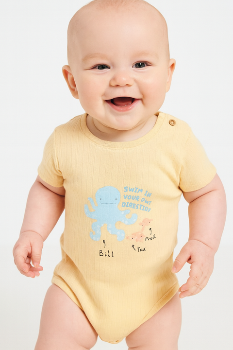 Sinsay Baby Boy's Beige Bodysuit With A Print | Sinsay In Lebanon