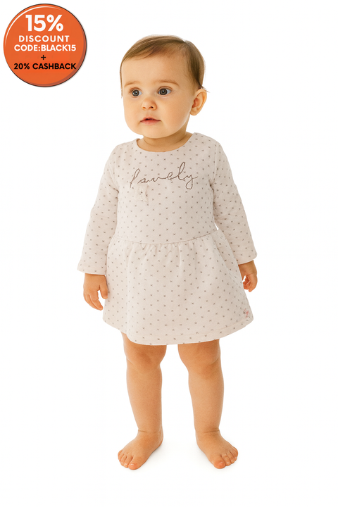 Boboli Baby Girl's Pink Long-Sleeve Dress | Boboli in Lebanon