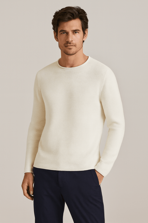 Rebel Men's Off White Coventry Knit Sweater | Rebel In Lebanon