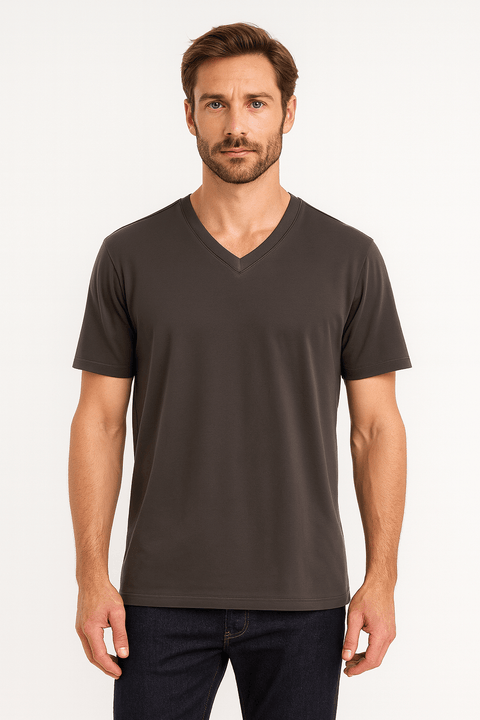 Moorhead Men's Dark Grey V Neck T-Shirt | Moorhead In Lebanon