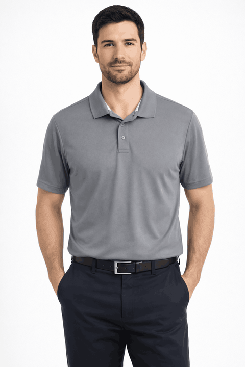 Kick Start Gear Men's Grey Polo Neck T-Shirt | Kick Start Gear In Lebanon