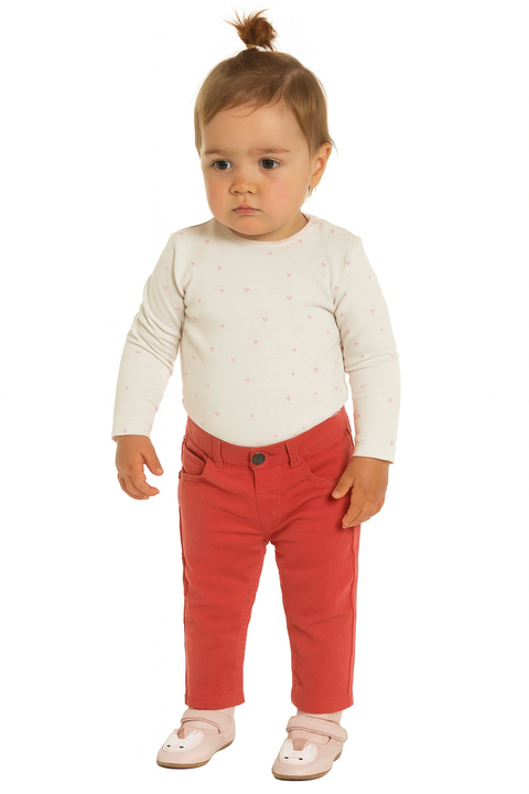 Boboli Baby Girl's Pink Slim Pants| Boboli in Lebanon