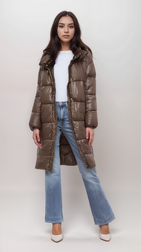 Leger Women's Brown Coat |Le Ger in Lebanon