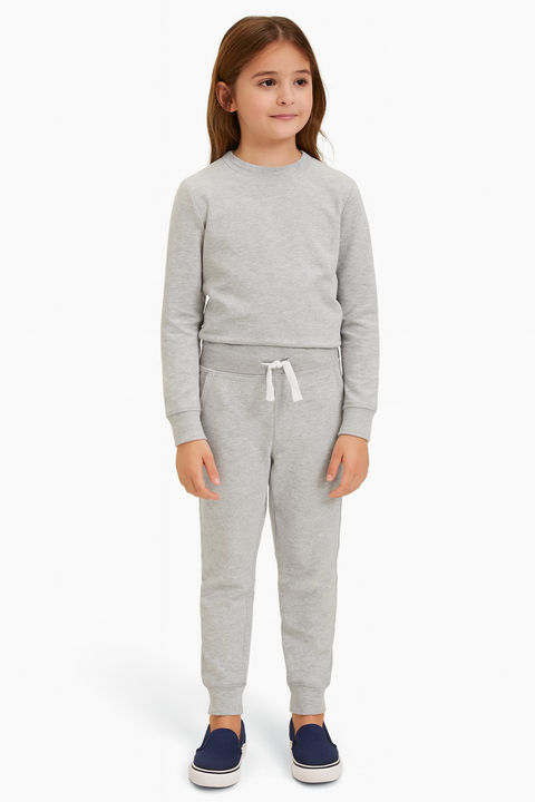 Miles The Lable Girl's Light Gray Sweatpant | Miles The Lable In Lebanon