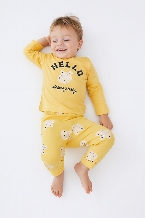 Sinsay Fox & Bunny Baby Boy's Yellow Pajama set | Sinsay In Lebanon