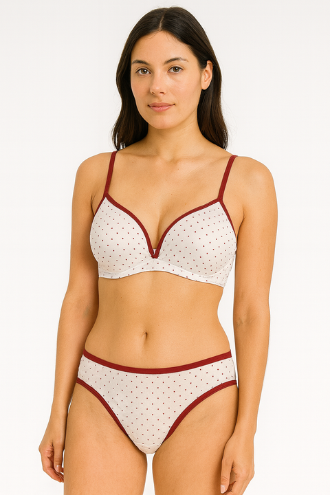 Demar Women's White Multi Lingerie Set | Demar In Lebanon