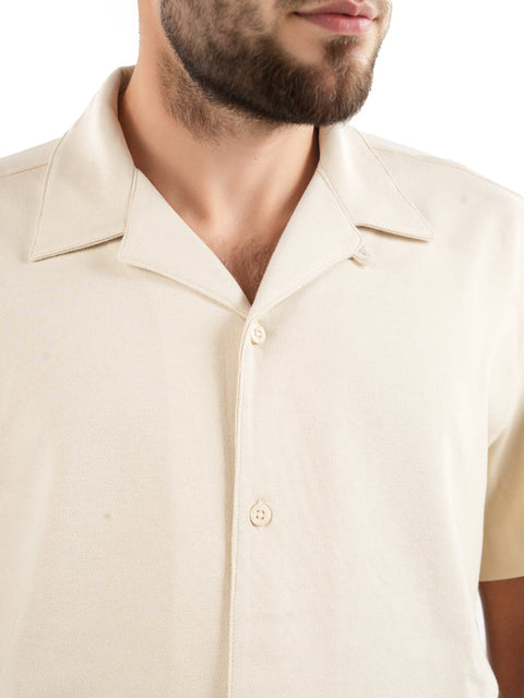 Celio Men's Beige Short Sleeve Shirt |Celio  in Lebanon