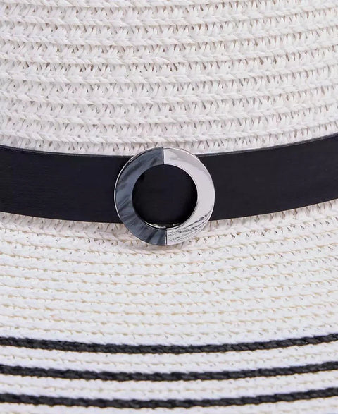 I.N.C. International Concepts Women's White Stripe-Brim Floppy Hat with Contrast Band|I.N.C. International Concepts In Lebanon