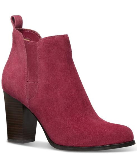 Michael Michael Kors Evaline Pull-on Block Heel Dress Booties - Mulberry