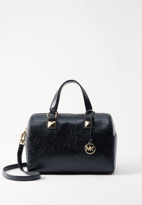 Michael Kors Women's Black Leather Duffle Handbag|Michael Kors In Lebanon