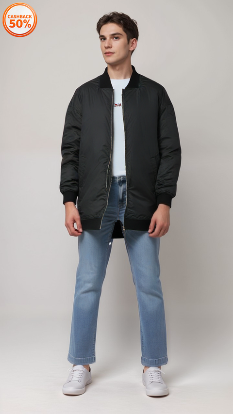 LeGer Men's Black Zippered Jacket |LeGer in Lebanon