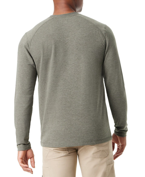 Bass Outdoor Men's Grey Deep Depth Stretch Ribbed Crew Neck Blouse | Bass Outdoor In Lebanon