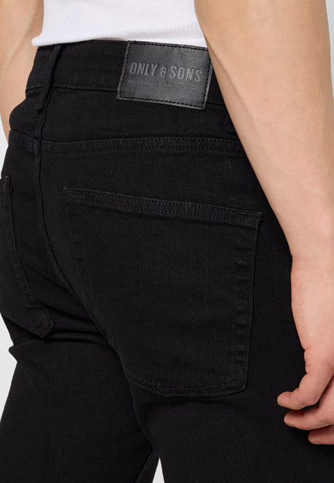 Only & Sons Men's Black Loom Slim Fit Jeans | Only & Sons In Lebanon
