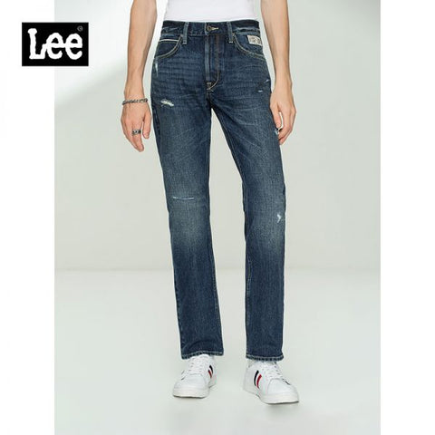 Lee Men's Dark Blue Ripped Jeans |Lee In Lebanon