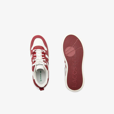 Lacoste Men's White & Red L002 CFA Leather Sneakers |Lacoste In Lebanon