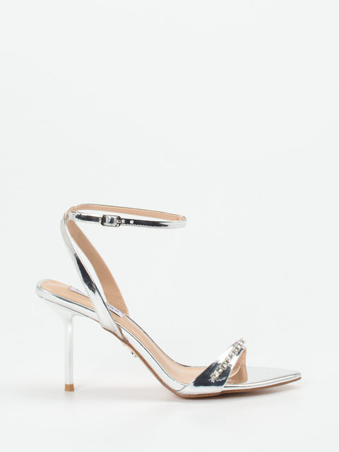 Steve Madden Women's Silver Metallic Strappy Heel Sandals | Steve Madden In Lebanon