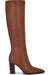 Nine West Women's Brown Leather Zazz Knee High Boot