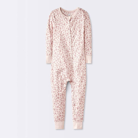 Cloud Island Girl's Pink Floral Smooth Jersey Snug Fit Overall | Cloud Island In Lebanon