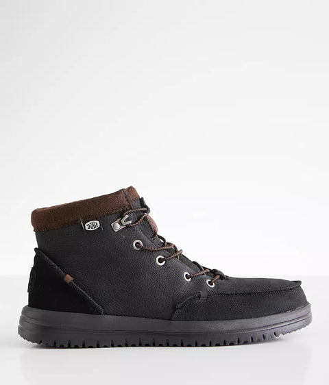 Hey Dude Men's Black Bradley Leather Boots | Hey Dude In Lebanon