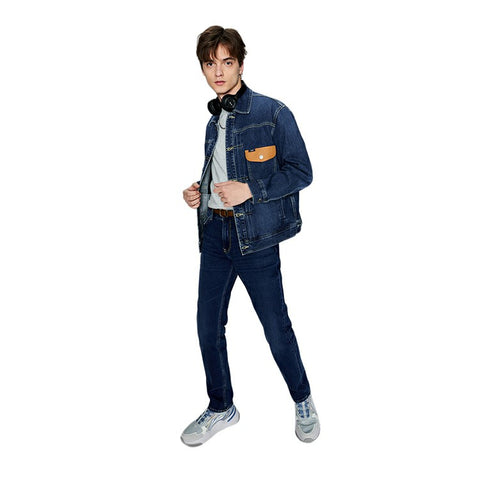 Lee Men's Dark  Blue Denim Jacket  | Lee In Lebanon