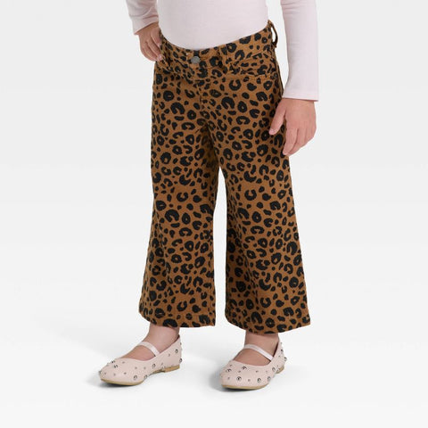 Cat & Jack Girl's Animal Print Wide Leg Denim Pants | Cat & Jack In Lebanon