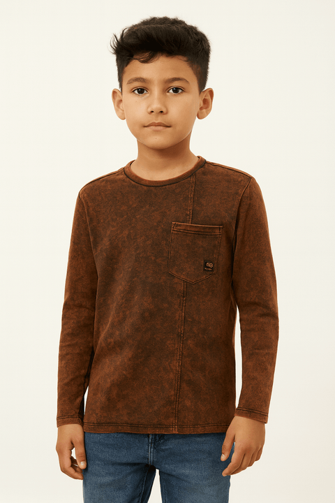 S.Oliver Boy's Burgundy Long-Sleeve Blouse | S.Oliver in Lebanon