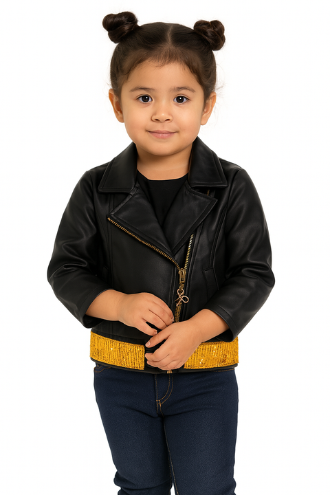 Boboli Girl's Black Leather Jacket| Boboli in Lebanon