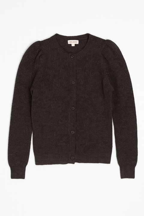 POMPdeLUX Girl's  Brown Melange  Knit Cardigan| POMPdeLUX in Lebanon