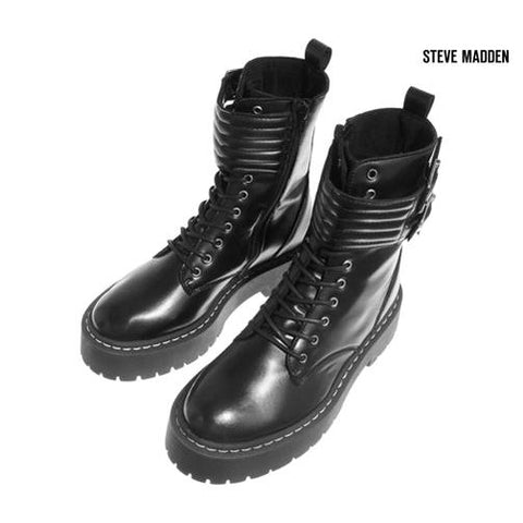 Steve Madden Women's Black Viade Leather Ankle Boots |Steve Madden in Lebanon