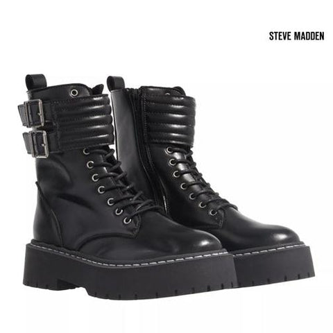 Steve Madden Women's Black Viade Leather Ankle Boots |Steve Madden in Lebanon