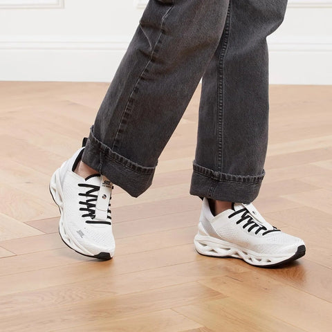 Steve Madden Women's White & Silver Synthetic Surge 1 Sneakers | Steve Madden In Lebanon