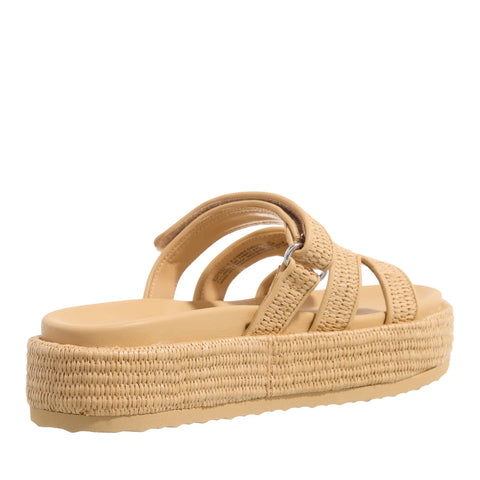 Steve Madden Women's Beige Nat Raffia Bigmissile Slide Sandals | Steve Madden In Lebanon