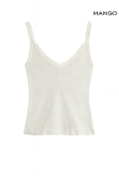 Mango Women's Grey Sleeveless Blouse| Mango in Lebanon