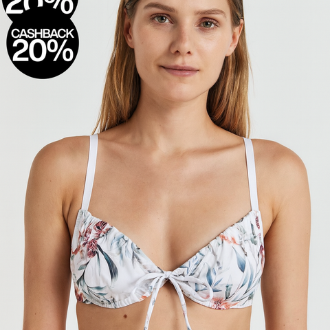 Reserved Women's White Floral Printed Bra | Reserved In Lebanon