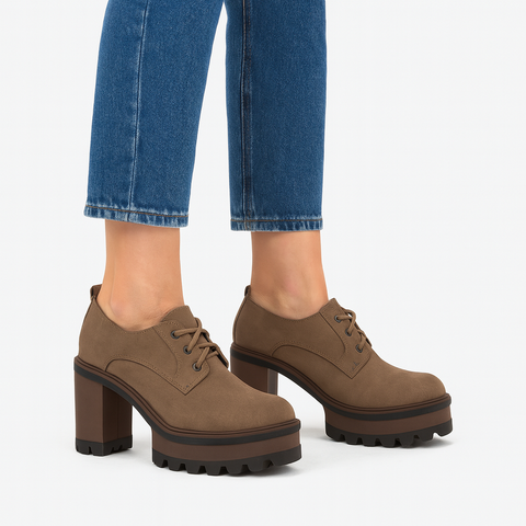 Tata Italia Women's Brown Heels Casual Shoes | Tata Italia In Lebanon