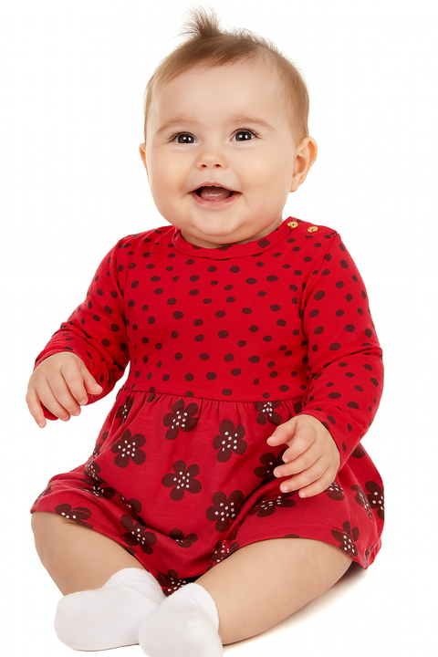 Boboli Baby Girl's Multicolor Long-Sleeve Dress | Boboli in Lebanon