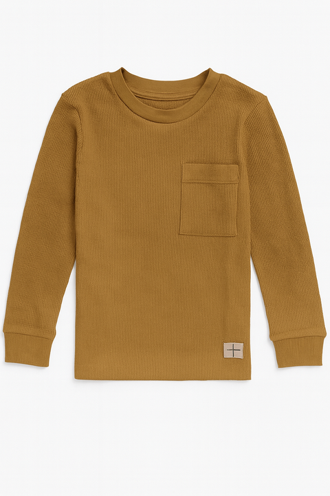 POMPdeLUX Boy's Acorn Ecric Long-Sleeve Blouse |POMPdeLUX in Lebanon