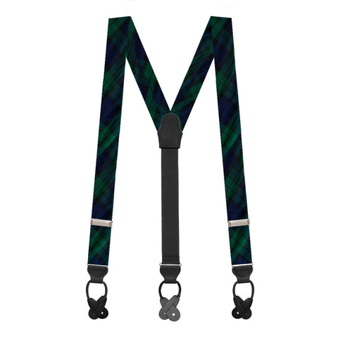 Club Room Men's Black Watch Tartan Plaid Suspenders | Club Room In Lebanon