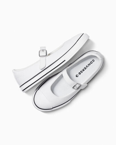 Converse Girl's White Chuck Taylor All Star Dainty Mary Jane Ballerina | Converse In Lebanon
