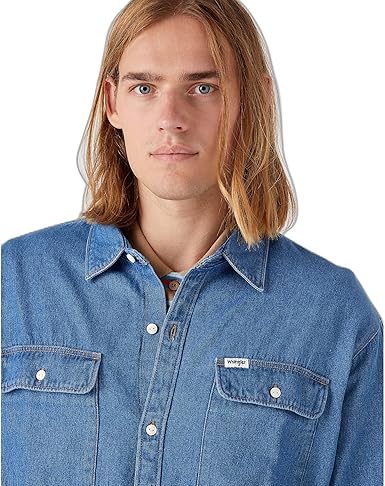 Wrangler Men's Blue Long Sleeve Shirt | Wrangler In Lebanon