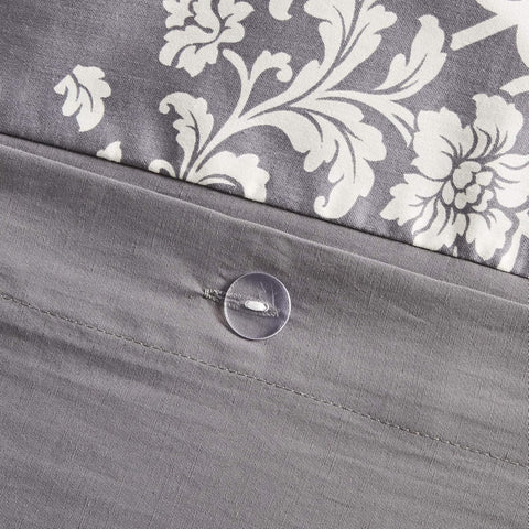 Madison Park Gray & White Floral Queen Vienna 6 Piece Coverlet Set |Madison Park In Lebanon