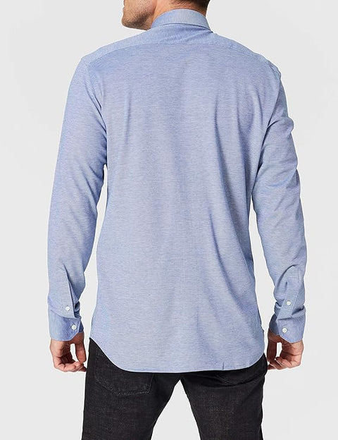 Jack & Jones Men's Blue JPRBLAKNIT Oxford Long-Sleeve Shirt | Jack & Jones In Lebanon