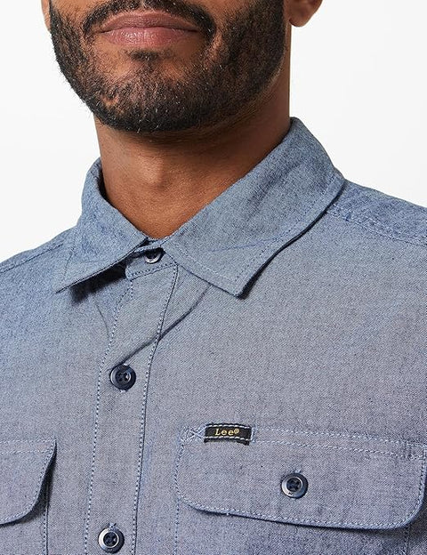 Lee Men's Washed Blue All Purpose Worker Shirt |Lee In Lebanon