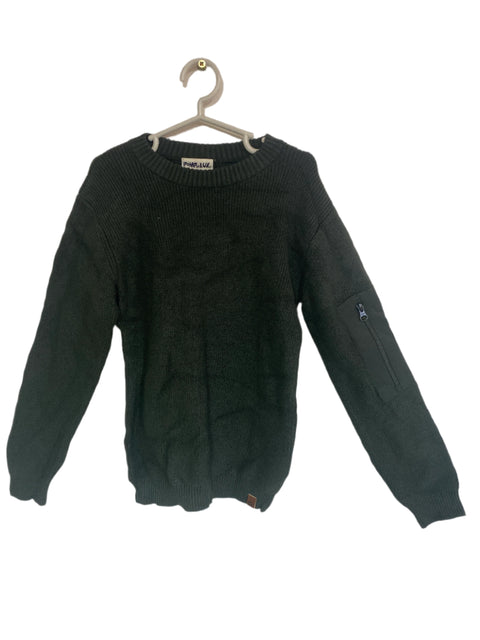 POMPdeLUX Boy's Dark Green Long Sleeve Blouse | POMPdeLUX in Lebanon